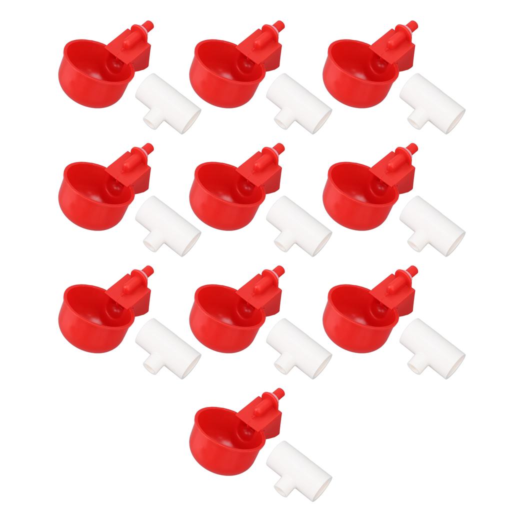 10pcs Automatic Chicken Waterer Cups Chicken Water Feeder Suitable for Chicks Duck Goose Turkey