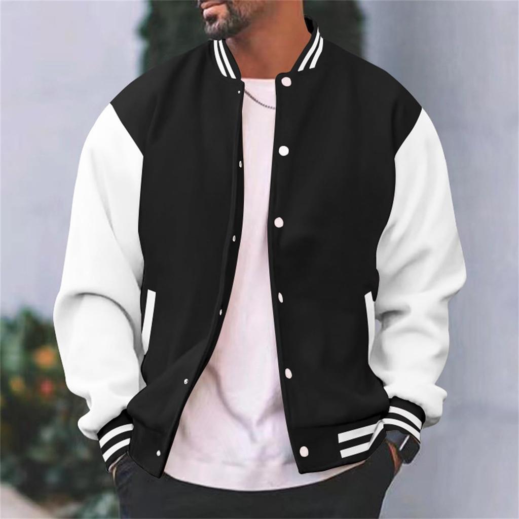 Casual And Versatile Men'S Loose Cardigans, Baseball Jerseys, Fashionable Jackets