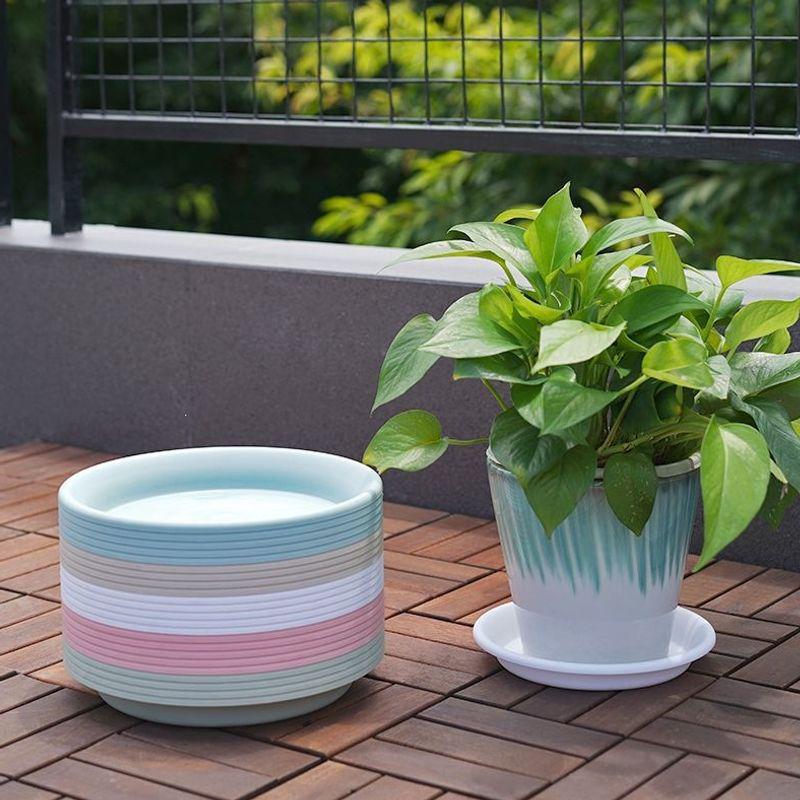 Large Durable Plastic Flower Pot Saucer with Deep Water Catching and Drainage for Succulents
