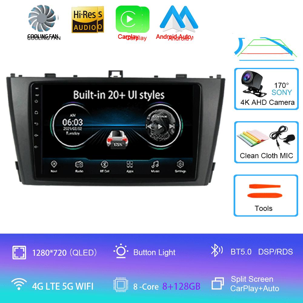 Android 14 Carplay Автомагнитола для Toyota Avensis T27 2009 2010 2011 2012-2015 GPS-навигация Мультимедийный проигрыватель DSP Stereo 4G