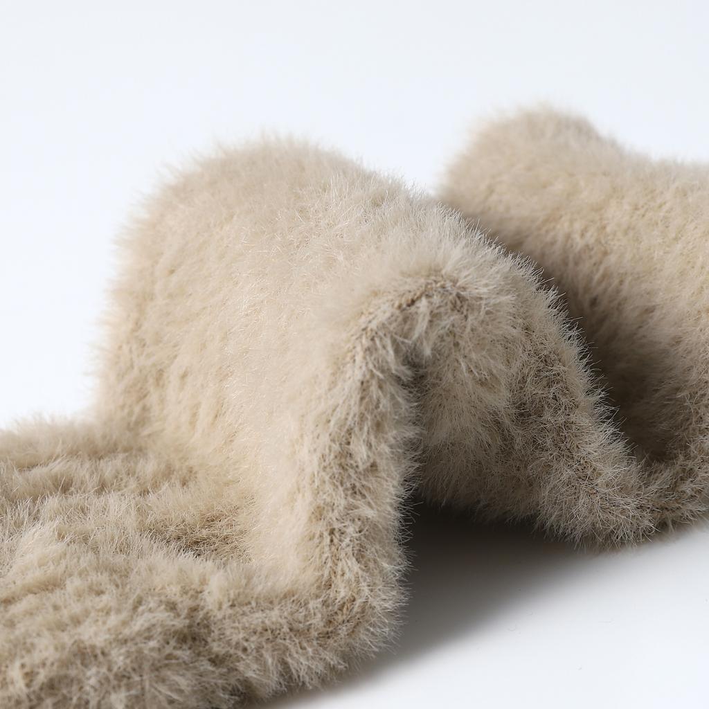 Botvotee Осень Зима Женские Митенки Бархат под норку Митенки без пальцев Y2K Нарукавники