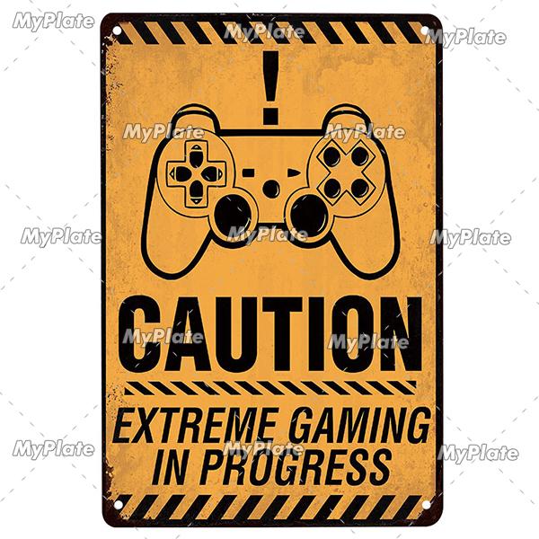 [MyPlate] Game Metal Sign Retro Sign Tin Sign Indoor Party Sign Pub Club Plate Bar Sign Pub Club Plate Summer Home Decor
