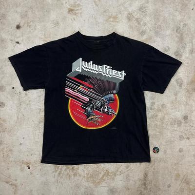 Винтаж 90-х 1982 года перепечатка Judas Priest SFV Hellion футболка группы Размер XL Унисекс Футболка
