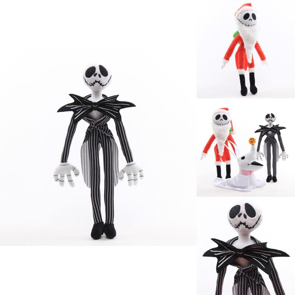 Collectible Nightmare Before Christmas Santa Jack And Zero Plush Toys For Kids