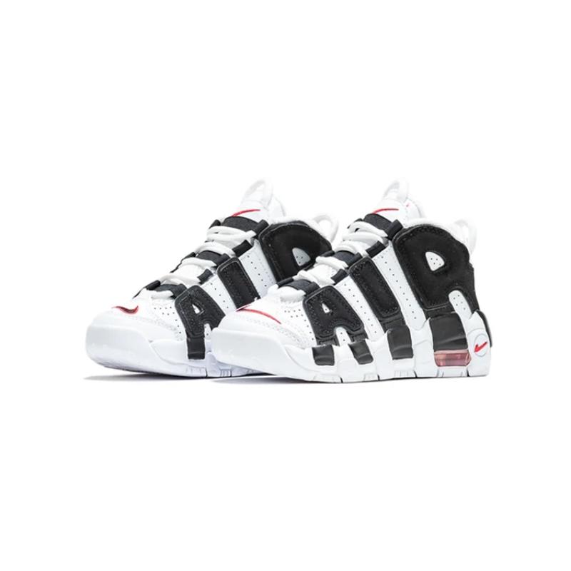 Nike Air More Uptempo Амортизаторы Полувысокие Винтажные Баскетбольные Кроссовки Черно-Белые Детские Возраст 3 7 лет Кроссовки DA9253-105
