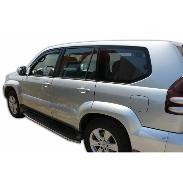 Déflecteurs d'air - J&amp;J AUTOMOTIVE - Toyota Land Cruiser J120 - Fumé - Installation facile - Acrylique renforcé