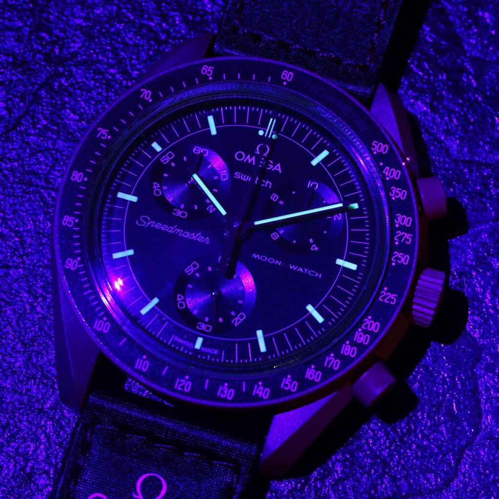 OMEGA SWATCH Earth Lava Gift Watch Omega Swatch Collaboration Genuine Box Speedmaster Model Mission SWATCHOMEGA Collaboration Waterproof Mission band