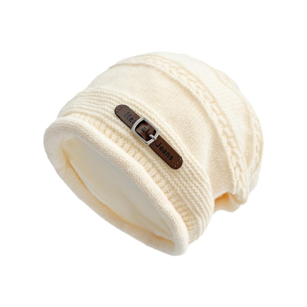 Warm Slouchy Beanie Hat Cozy Plush Lined Hat Comfortable Skull Cap Beanie Winter Wear