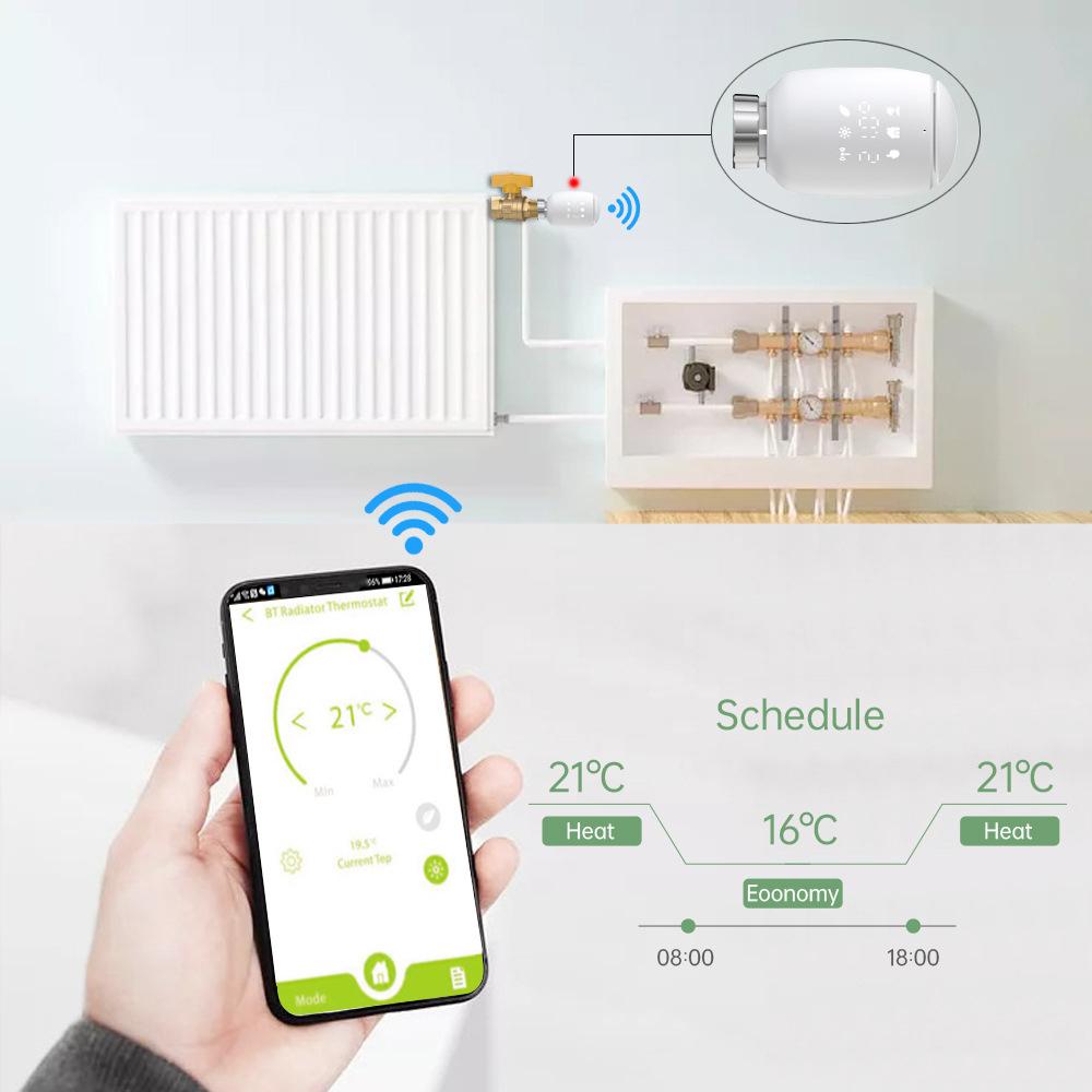 Tuya Zigbee3.0 Thermostatic Radiator Valve Temperature Controller Intelligent Radiator Actuator