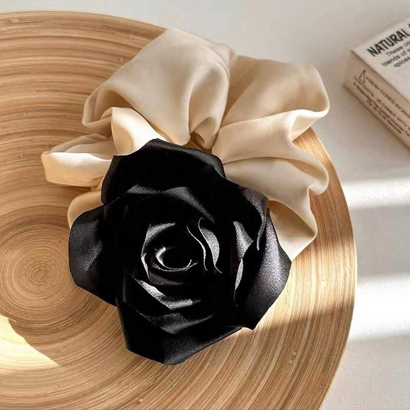1 шт. женский минималистичный темпераментная повязка на голову с камелией из ткани цвета шампанского, модная атласная цветочная повязка на голову