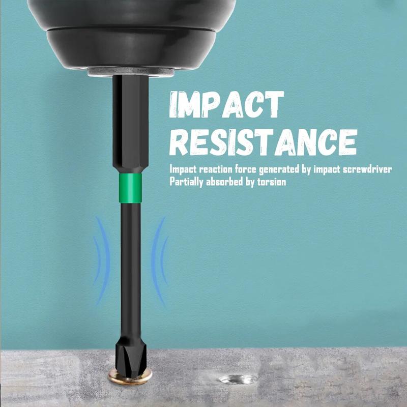 Набор магнитных бит Impact Batch с нескользящим наконечником, шестигранный хвостовик 1/4 дюйма, магнитная головка PH2, набор крестовых отверток Phillippes