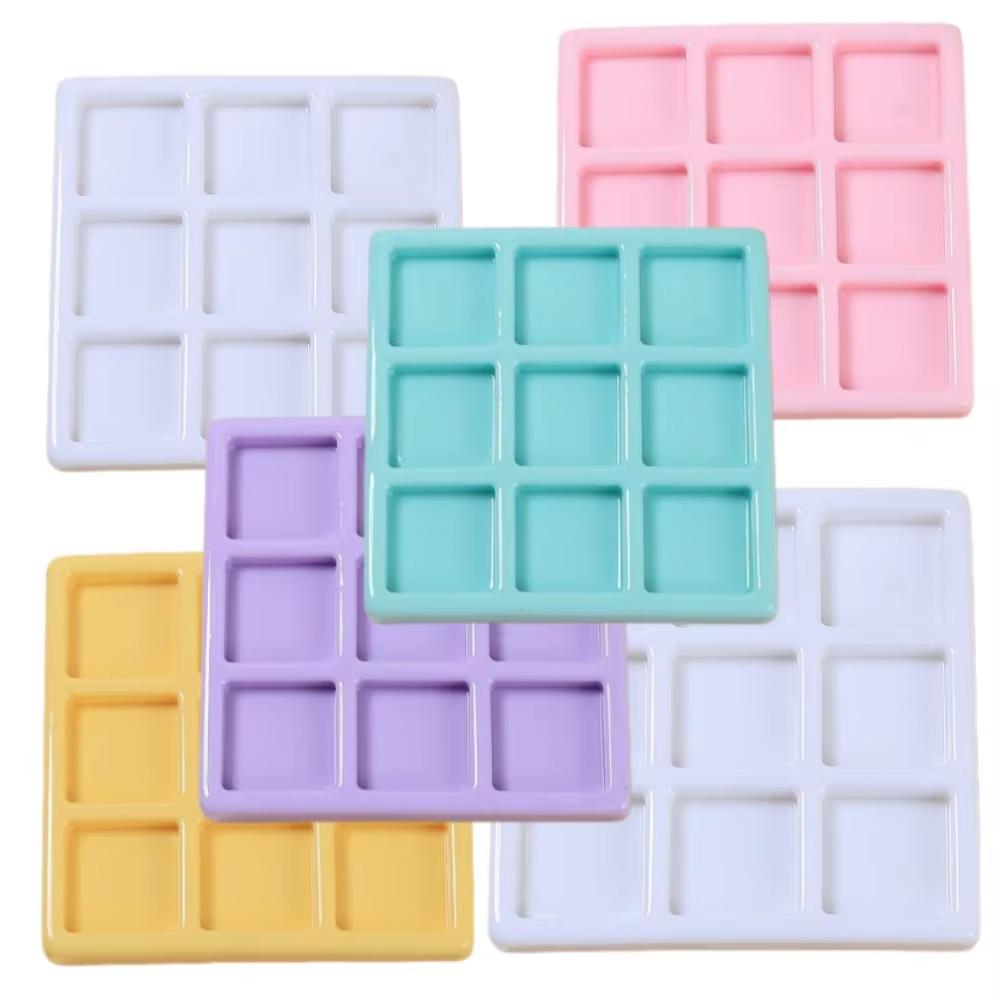 5Pcs 9 Grid Layout Nail Art Palette Multifunction Nail Art Mixing Board for Marble Design