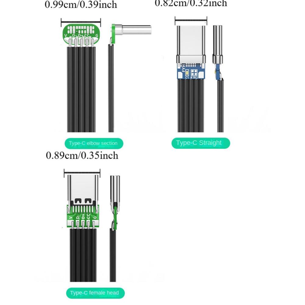 Lightweight Fast Charging Data Cord Anti Oxidation Type C To USB C Flat Cable Quick Charge