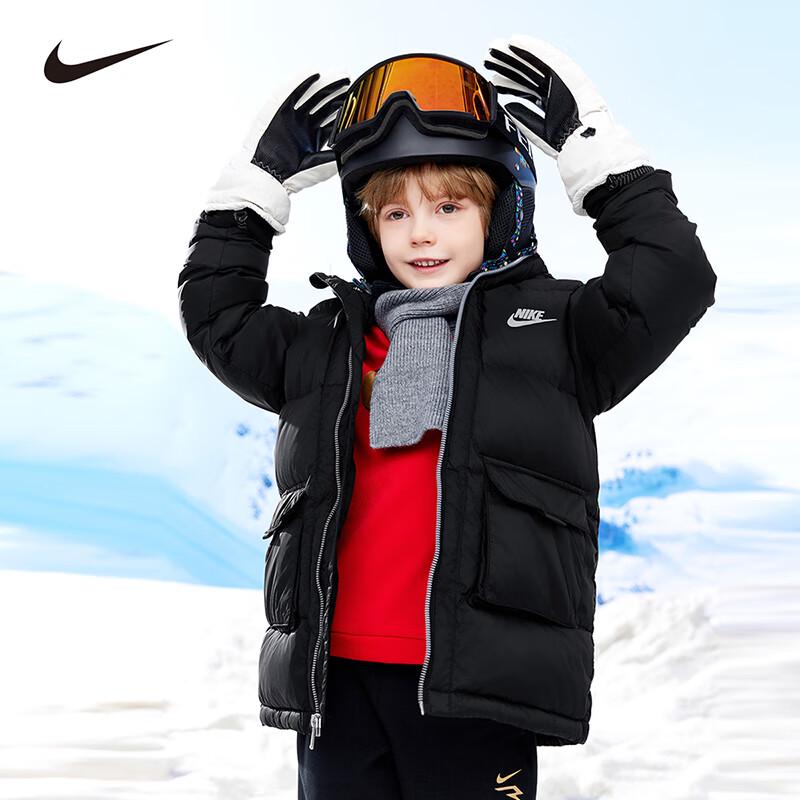 Nike Зимняя мужская куртка-пуховик средней длины с капюшоном