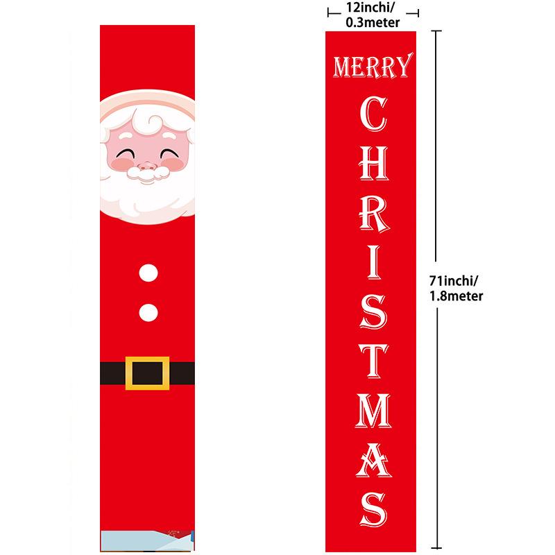 1 пара, простая установка, декоративный практичный изысканный рождественский тематический подвесной баннер на входную дверь, куплет