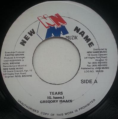 7-дюймовая пластинка GREGORY ISAACS - Tears 10129 New Name Muzik Ямайка Регги, Ска и Даб Б/У