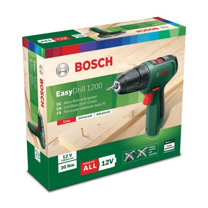 Perceuse-visseuse sans-fil Bosch - EasyDrill 1200 - Bois - 12V - 10mm - 2 vitesses