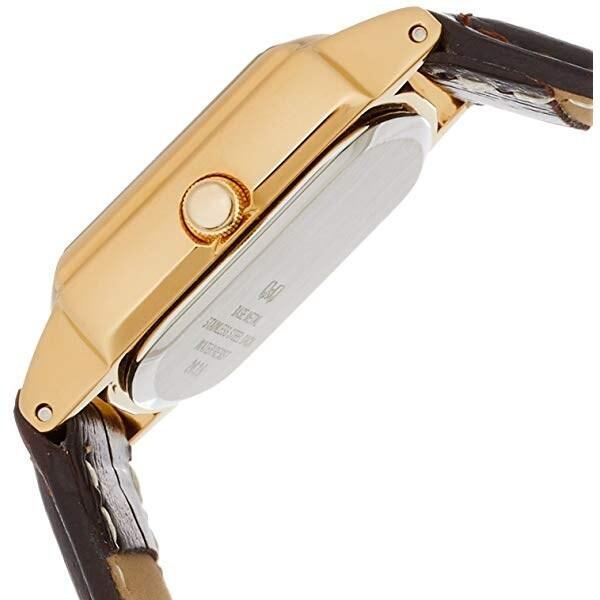 Citizen Японские кожаные часы Falcon, Механизм, Ремешок, Золотой, Женские, QA69-103/9822/