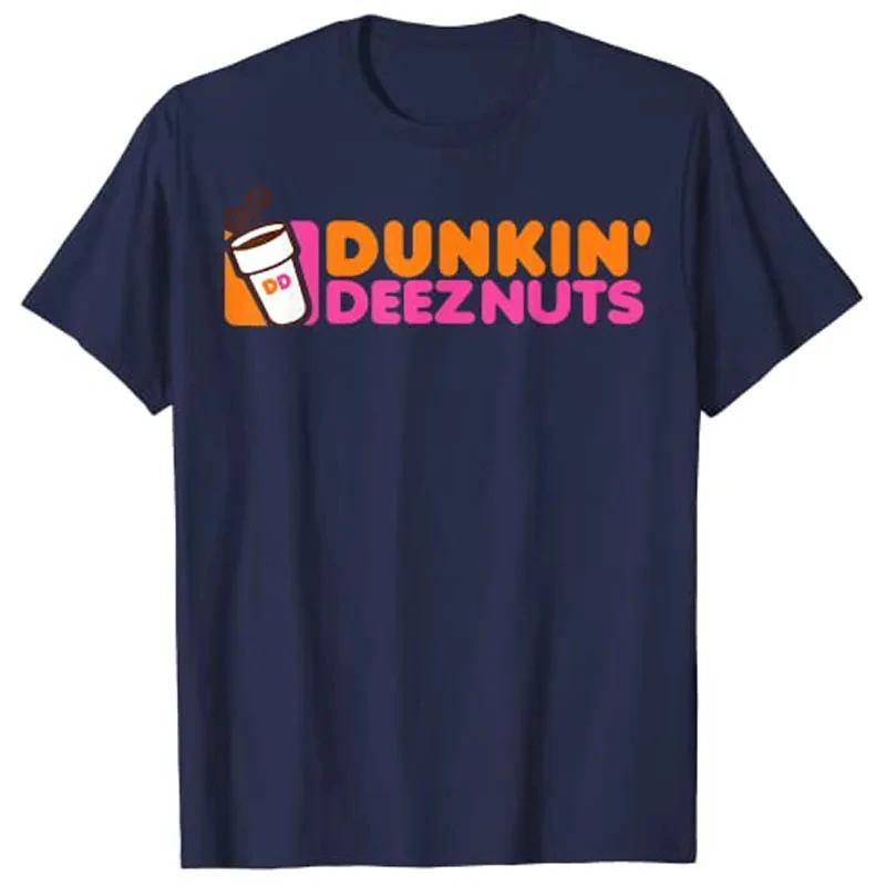 Dunkin Deez Nuts Футболка Dunkin Deeznuts Эстетичная одежда Графические футболки Топы Повседневная свободная одежда Модная уличная одежда