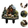 Christmas Outdoor Nativity Scene Decoration Xmas Decor Stakes Garden Flower Pot Yard Holidays Party