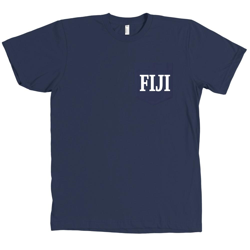 ФИДЖИ Phi Gamma Delta Bella + Canvas POCKET Темно-синяя Футболка братства НОВАЯ Унисекс Футболка