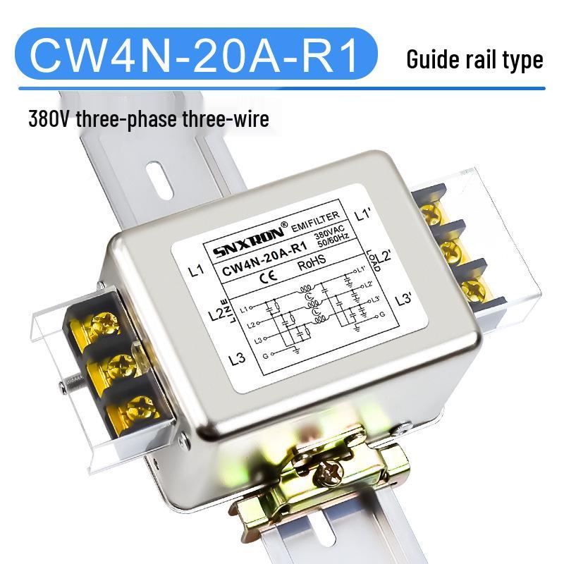 Rail-Mounted CW4L2 Terminal Block: Single-Phase 220V/Three-Phase 380V AC Power Filter, 10A/20A/30A