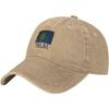 Palau Flag Washed Denim Baseball Cap Adjustable Casual Breathable Outdoor Golf Hat