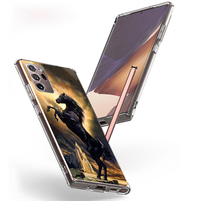 Horse Great Beauty Galloping Phone Case For Samsung Galaxy S24 S25 Edge S26 Ultra S23 S22 S21 Plus S20 FE + Personalized Print C