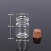 Small Transparent Glass Bottle with Cork Stopper