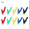 10pcs Insulated Alligator Clip To 4mm Banana Jack HV Test 1000V 30A