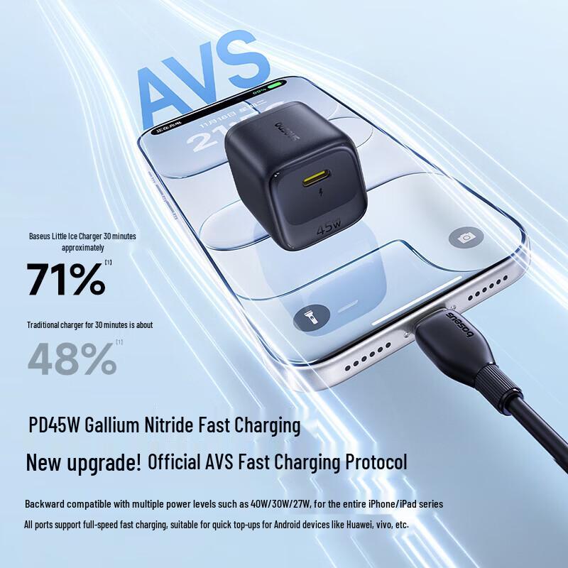Baseus Зарядное устройство EnerFill FN22 45 Вт GaN Type-C