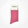 UNBDAY Women's 2-1 Gold Color Socks - Hot Pink