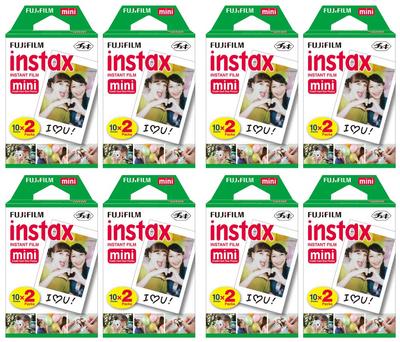 Мгновенная пленка Fujifilm Instax Mini (Двойная упаковка по 8 штук, всего 160 листов) для камер Instax