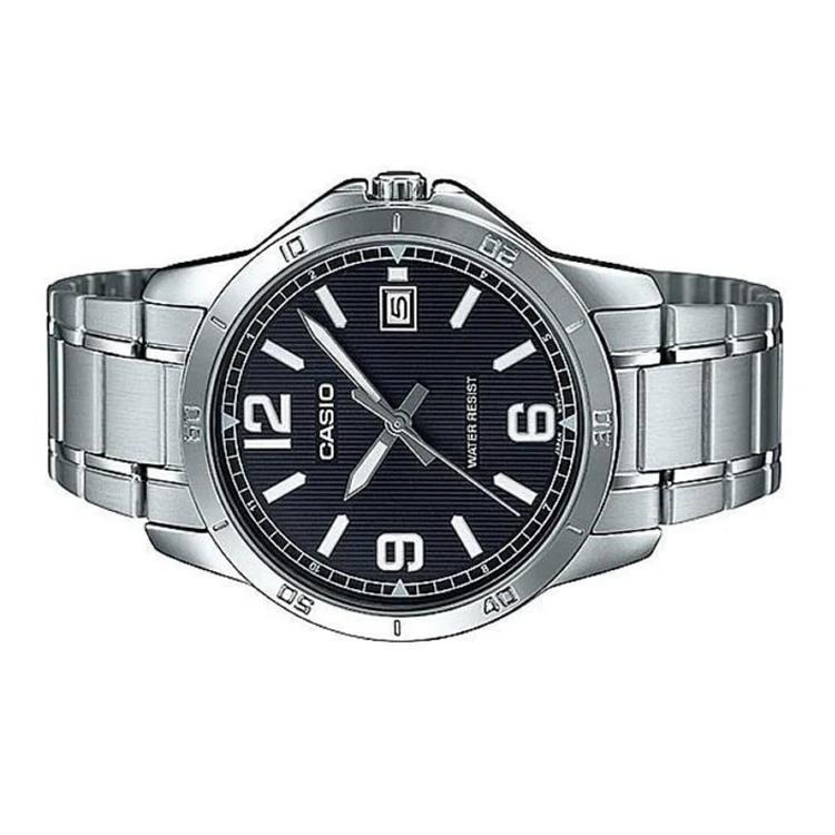 Casio Мужские часы Стандартной серии Черные MTP-V004D-1B2 MTP-V004D-1B2