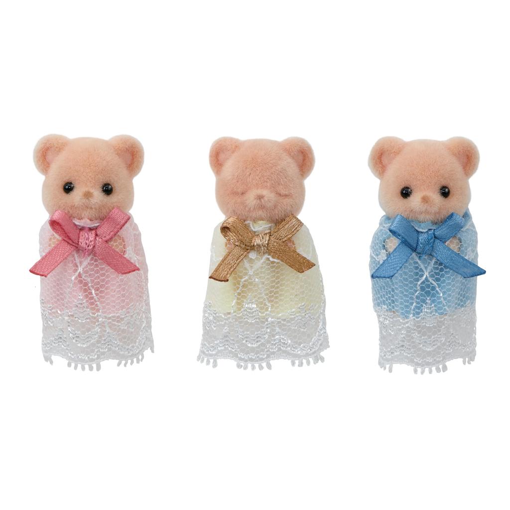 Куклы Sylvanian Families Медвежата-тройняшки Здоровые Игрушечный кукольный домик, сертифицированный ST Mark, для детей от 3 лет и Sylvanian Epoch [Набор печенья] FS-63, Семьи,