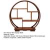 Yousheng Miniature Display Shelf Chinese Style Furniture Round Decorative Shelf Ornament for 1:12 Dollhouse Miniature Model