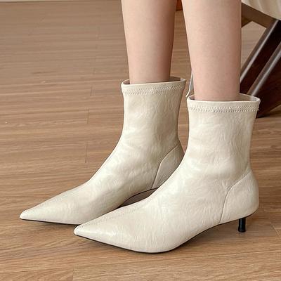 Модные женские ботильоны, дизайнерские туфли на каблуке для платья, модные элегантные женские ботильоны с острым носком 2025, зимние туфли-лодочки, роскошные сексуальные женские ботильоны