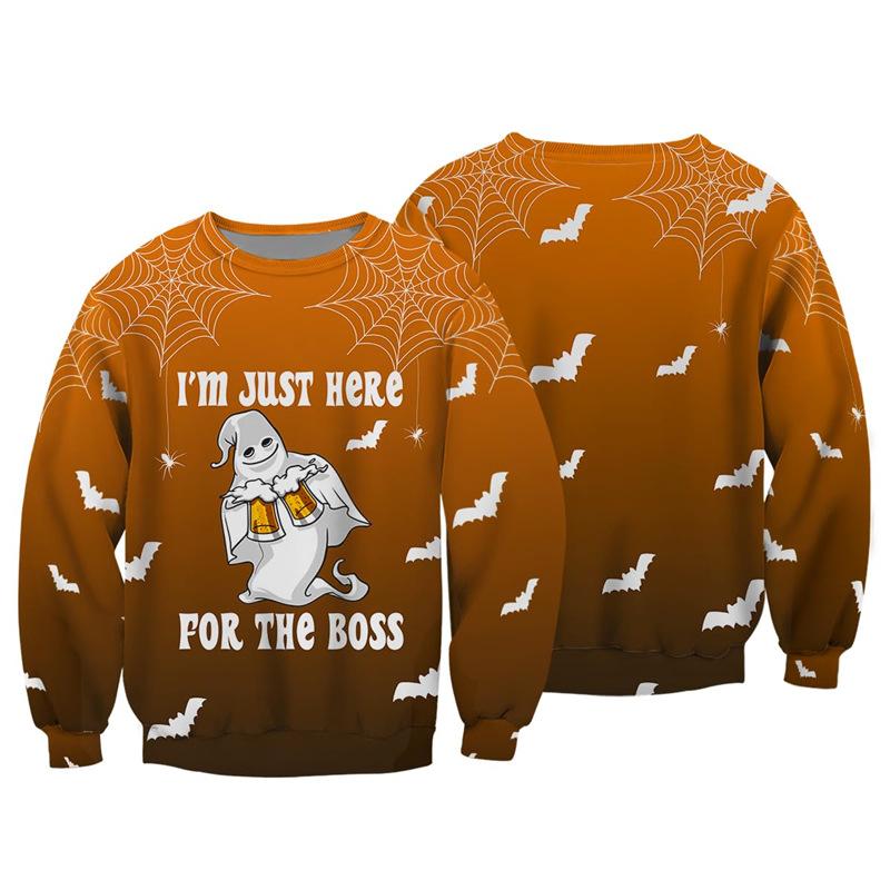 Осенние свитшоты с 3D-принтом на тему тыквы, модные, повседневные, спортивные, с длинным рукавом, мужские свитшоты