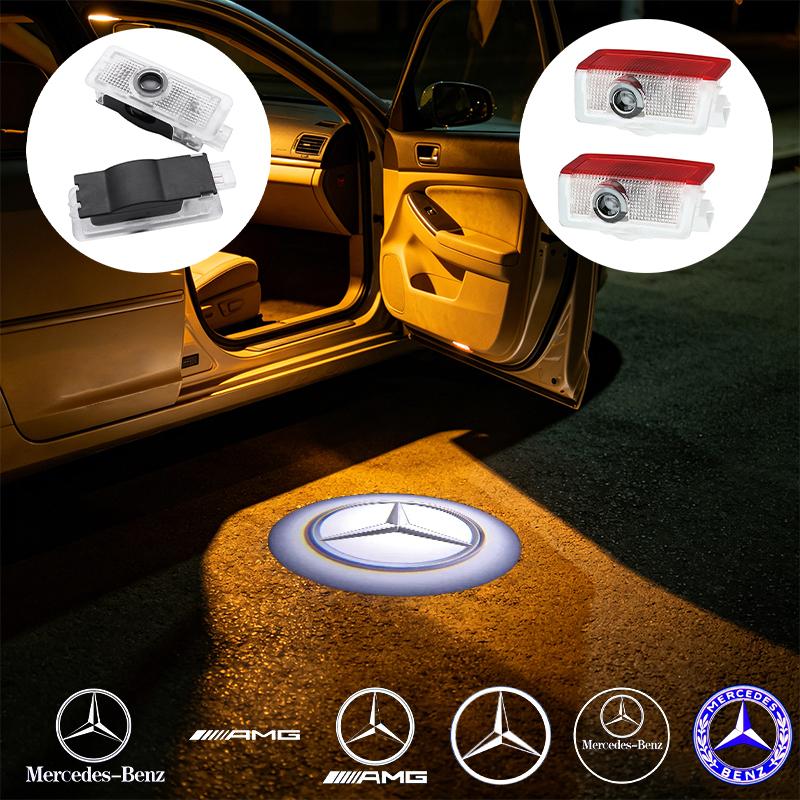 2Pcs Led Car Door Welcome Light Logo Projector For Mercedes Benz W212 W205 AMG ML W166 W176 W177 W213 W246 GLB GLC GLA GLS GLE1 oo1