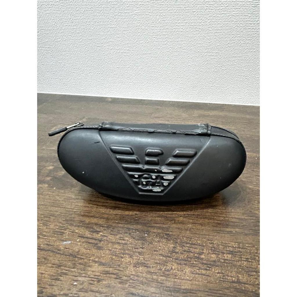 Used Emporio Armani glasses case with glasses wipe