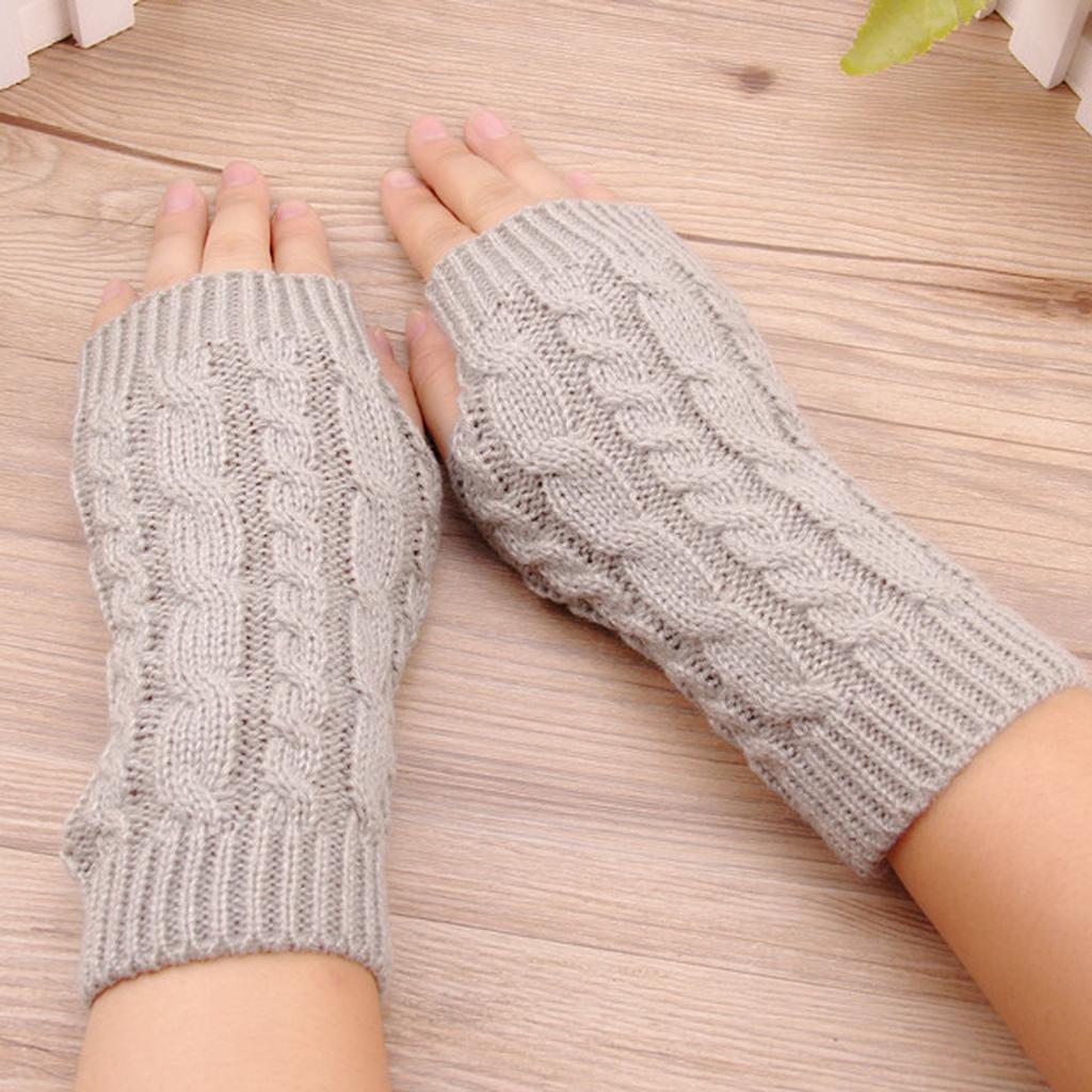 Women's Winter Knitted Stretch Keep Warm Riding Gloves With Mobile Phone