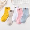 5Pairs Women Cotton Socks Cute Print Princess Two-dimensional Fashion Socks Striped Plaid Ladies Spring Summer Socks