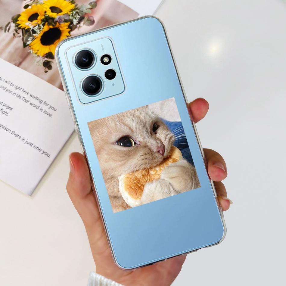 For Xiaomi Redmi Note 12 Case Redmi Note12 4G Global Cute Painted Soft Silicone TPU Phone Back Cover Bumper