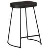 Bar Stool Set of 2 Black 45 x 40 x 62 cm Solid Mango Wood