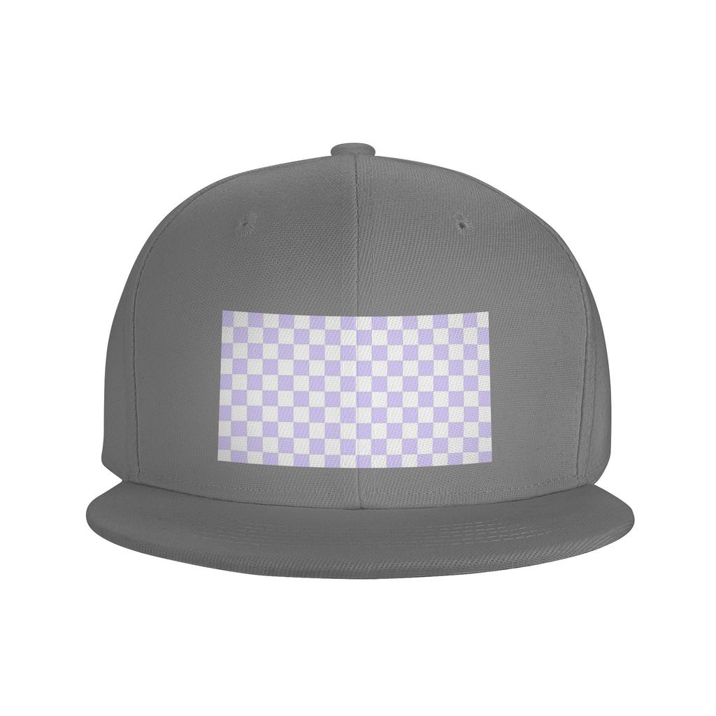 Белые и светло-лавандовые фиолетовые клетчатые бейсболки Snapback Бейсбольные кепки Повседневные Кепки для улицы для унисекс и Женщин Унисекс
