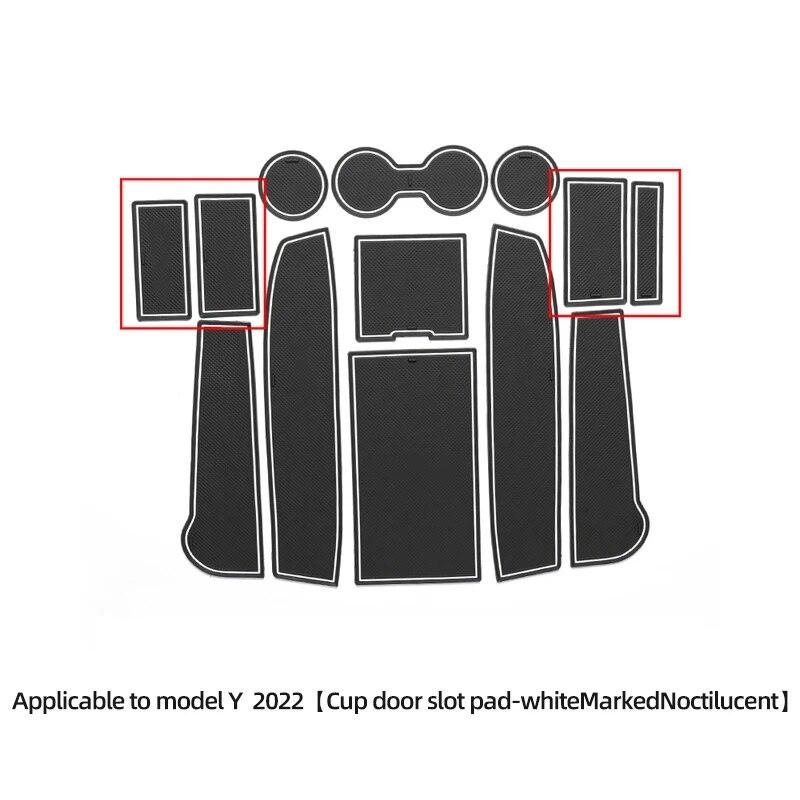 For Tesla Model 3 Y 2017-2023 Car Interior Accessories Door Slot Pad Cup Holders Non-Slip Mats Center Console Storage Pad