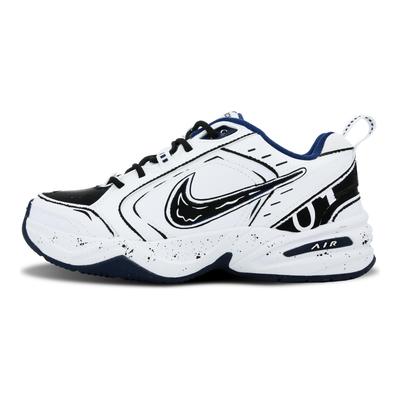 Air Monarch 4 Амортизация Нескользящая Амортизация Нескользящая Низкие Массивные Кроссовки Унисекс Черный Белый 415445-102(Команда60-)