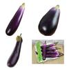 2pcs Realistic Artificial Aubergines Faux Eggplants Simulation Aubergines PU Vegetable Decorations for Home and Office