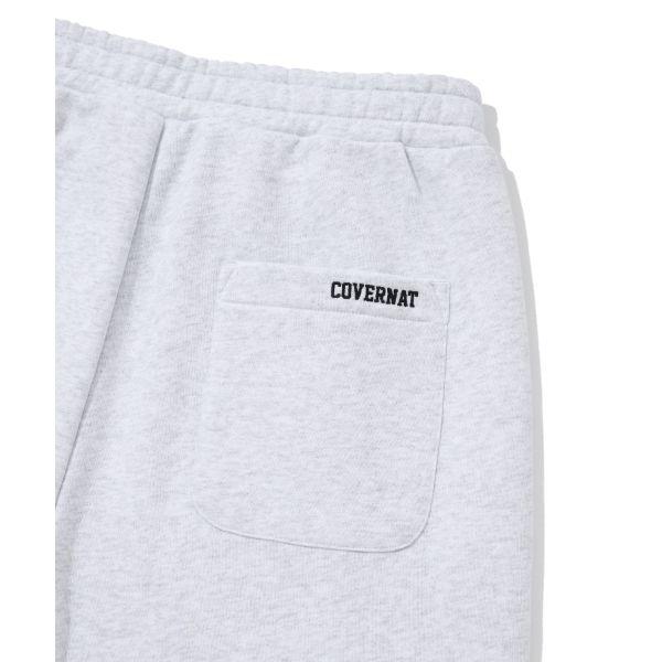 Covernat Ss24 Loose Fit Wide Leg Logo Elastic Waist Casual Pants Unisex pants Heather-Gray CO2401PT11HG