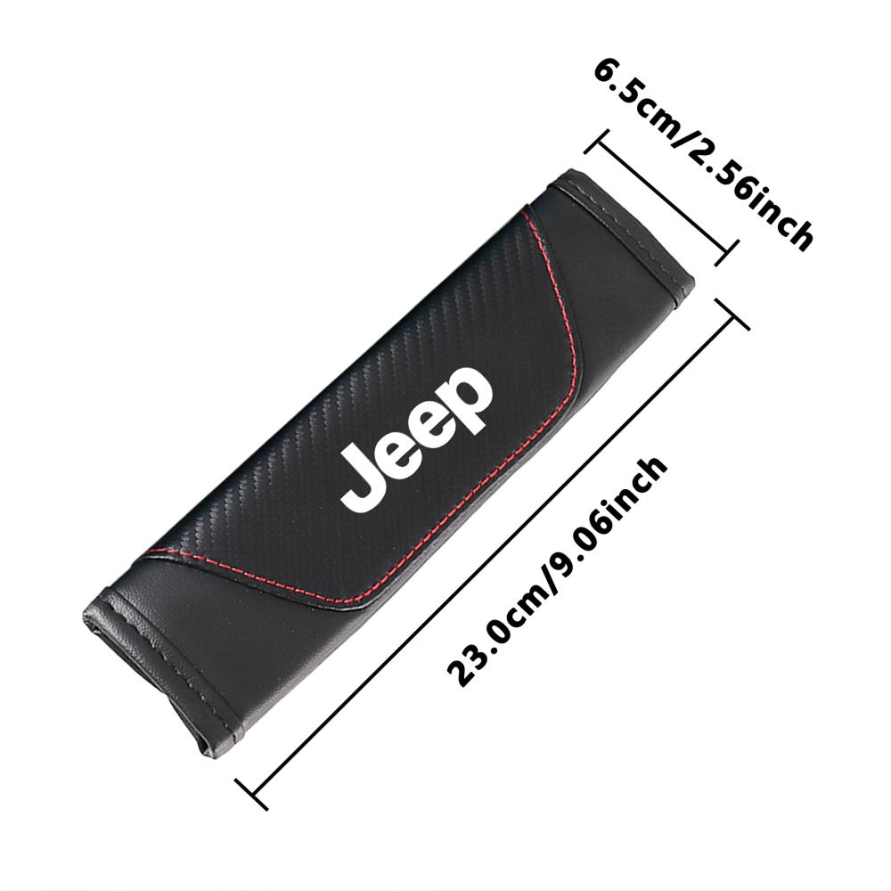 2pcs Car Seatbelt Cover Adjustable Safety Belt Shoulder Protector Pad For JEEP Grand Cherokee Wrangler Renegade JK Compass Valve LVCZN1